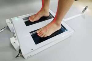 Our in-clinic foot scan to gather data to print custom insoles