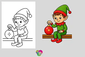 Cute Elf on the Shelf Coloring Pages to Download Now 