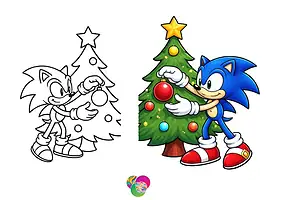 Free Printable Sonic Christmas Coloring Pages