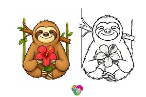 Free Printable Sloth Coloring Pages: 12+ PDFs to Download or Color Online