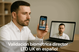 Validación biométrica director LTD UK