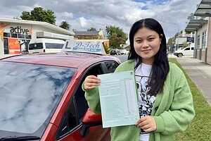 D-Tech Driver Training student passing their practical test after a premium driving lesson in Stanhope Gardens.