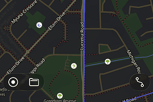 Route map outlining the southern loop past The Hills Sports High School, Best Road, and Cornelia Road.