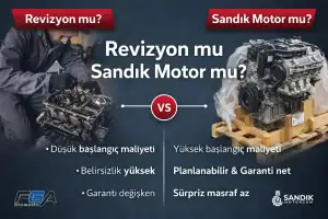 Revizyon mu sandık motor mu karşılaştırması: maliyet, belirsizlik ve garanti farkları