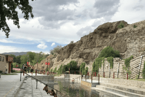 Natural hot springs at Lava hot springs in Idaho.