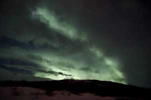 Nordlichter in Saurbaer im Januar