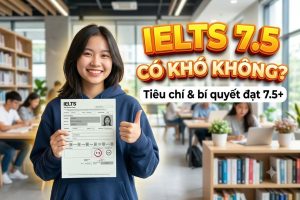 IELTS 7.5 có khó không? Tiêu chí & bí quyết đạt 7.5+