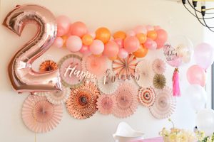 Rose Gold Themed 2nd Birthday Party : ローズゴールドバースデイパーティー