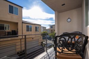 Balcony at 5235 Beachfront Cove Unit 102, perfect for enjoying coastal breezes and views