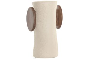 JARRÓN PAPEL MACHE MANGO ASAS. DIMENSIONES: 22X15X35.5