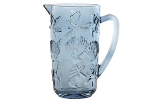JARRA CRISTAL RELIEVE AZUL. DIMENSIONES: 12,5X7X20