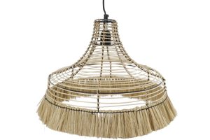 LÁMPARA TECHO YUTE METAL NATURAL. DIMENSIONES: 45X45X36