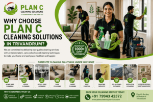 Professional cleaning services by Plan C Cleaning Solutions in Trivandrum