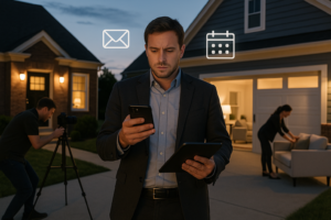 AI providing a real estate agent with key information while he's on the go.