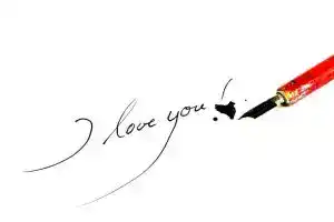 I love you in Calligraphy
