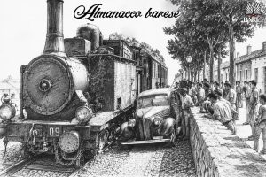Disegno di una locomotiva che investe un auto