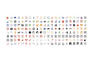 Die 176 Ur-Emojis, wie sie Teil der MoMa-Sammlung wurden