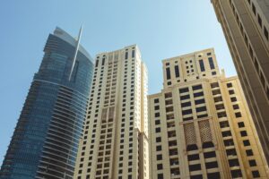 Example of Drone cleaning for Modern high-rise buildings in Dubai