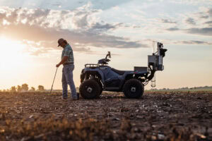 GeoPress mounts on any field-ready vehicle and automatically blends and stores the soil sample in a geo-referenced, reusable container. - Photo: Precision Planting