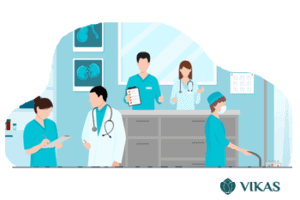 Vikas 2.0 secretary desk for hospitals