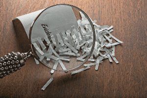 shredded evidence