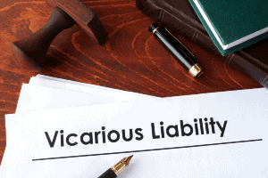 Paperwork stating vicarious liability