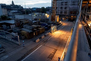 Gut organisierte Anlieferung auf der Baustelle
