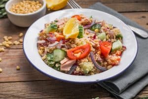 Protein salad with quinoa is lunch for 10 3 Protein salad with quinoa