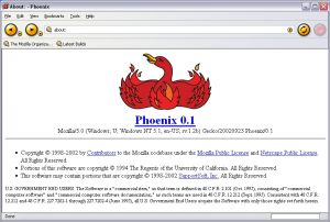 alt="Phoenix Phoenix - der Vorgänger des Firefox