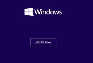 Installations-Bildschirm der Windows-10-Preview