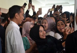 President Jokowi at the 2018 Young on Top National Conference at Kartika Expo Balai Kartini, Jakarta, Saturday (25/8). (Photo by: public Relations Division of Cabinet Secretariat/Jay)