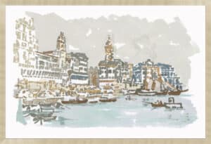 Italy Coast - Framed to Edge