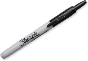 Black Sharpie permanent marker for creative writing and art projects.