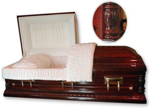Beaded American Oval Casket