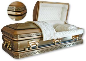 American Embossed Gold Casket