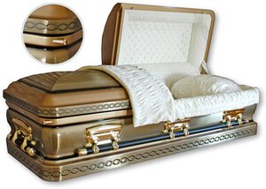 American Embossed Gold Casket