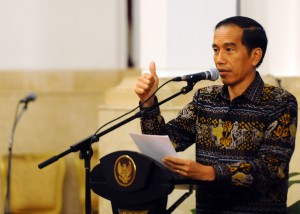 Presiden saat berikan arahan pada rakor kebakaran hutan dan lahan di Istana Negara, jakarta (18/1) (Foto:Humas/Rahmat)