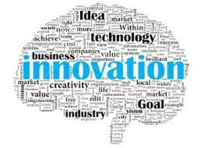 Modern innovation concept with keywords like technology, business, and creativity.