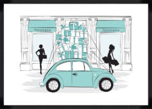 Shoping Car - 5cm White Border