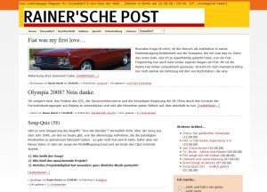 Die Rainer'sche Post in einer frühen Version
