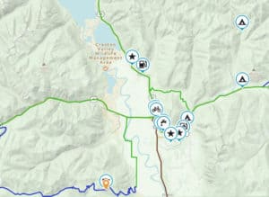 Map of Creston Valley Motorcycle Routes