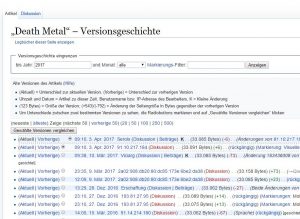 Zu jedem Artikel gibt es eine Versionsgeschichte, aus er man Änderungen ablesen kann