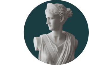 Providentia is a secondment law firm in san francisco. Illustration of the concept of secondment in law, with a greek statue filling a hole in a legal team.