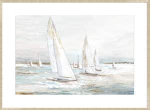 Windswept Sails I - 10cm Mount Board Sm. Box Champagne 