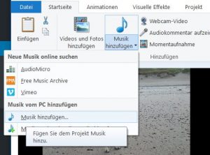 So wird eine Tonspur angelegt