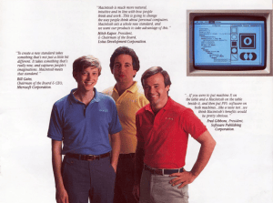 Auf einem Bild: Bill Gates und Mitch Kapor - kleine Promotion für Mac-Programme anno 1985