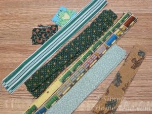 log cabin fabric strips