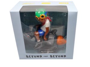 Lot #13740 – Hebru Brantley Flyboy Rocket White T Shirt Vinyl Sculpture Art Toys Hebru Brantley