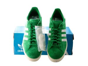 Lot #13581 – Adidas Campus Human Made Green Sneakers Size US 10 Shoes Apparel Adidas Campus