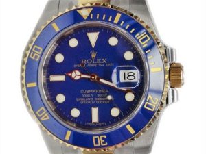 Lot #AN4851 – Rolex Blue Submariner Watch 116613 Tutone Watches Acquire Now